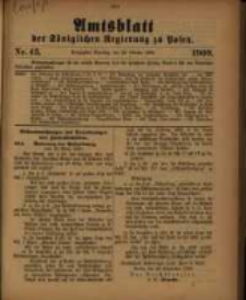 Amtsblatt der K&ouml;niglichen Regierung zu Posen. 1909.10.26 Nro.43
