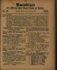 Amtsblatt der K&ouml;niglichen Regierung zu Posen. 1909.11.30 Nro.48