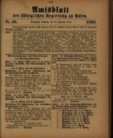 Amtsblatt der Königlichen Regierung zu Posen. 1909.11.30 Nro.48