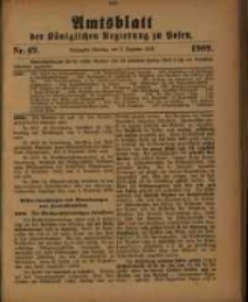 Amtsblatt der K&ouml;niglichen Regierung zu Posen. 1909.12.07 Nro.49