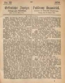 Oeffentlicher Anzeiger. 1876.03.22 Nro.12