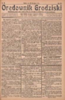 Orędownik Grodziski: niezależne pismo dla rodzin polskich powiatu grodziskiego i nowotomyskiego : organ centralny dla miast: Grodziska, Opalenicy, Buku, Nowego Tomyśla, Zbaszynia i Lw&oacute;wka 1925.11.14 R.7 Nr91