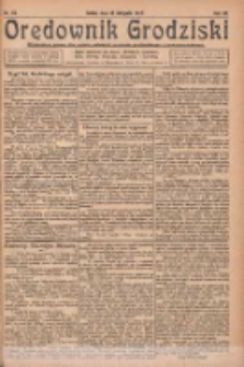 Orędownik Grodziski: niezależne pismo dla rodzin polskich powiatu grodziskiego i nowotomyskiego : organ centralny dla miast: Grodziska, Opalenicy, Buku, Nowego Tomyśla, Zbaszynia i Lw&oacute;wka 1925.11.18 R.7 Nr92