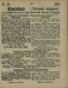 Amtsblatt der Königlichen Regierung zu Posen. 1874.04.09 Nr 15