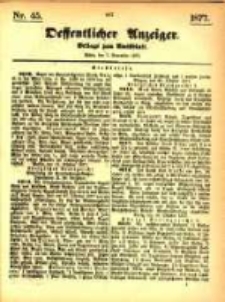 Oeffentlicher Anzeiger. 1877.11.07 Nro.45