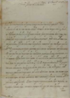 List kardynała Kaetaria do kr&oacute;la Zygmunta III, Rzym 01.01.1598