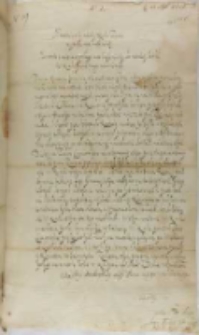 List Jana Firleia podskarbiego koronnego do króla Zygmunta III, Dębica 13.04.1601