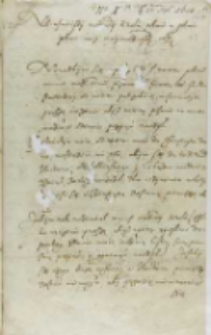 List Samuela Łaskiego do kr&oacute;la Zygmunta III, Szynwałd 28.04.1601