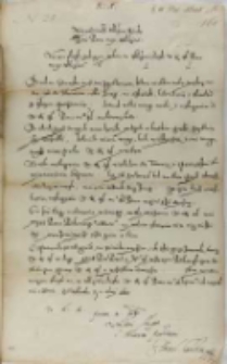 List Stanisława Kostki do kr&oacute;la Zygmunta III, Malbork 11.05.1601
