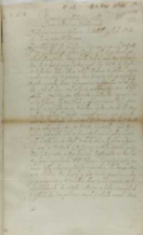 List Jana Firleia do króla Zygmunta III, Markuszów 02.10.1601