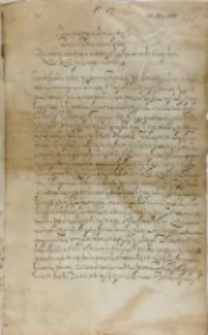 List Jana Firleia podskarbiego koronnego do kr&oacute;la Zygmunta III, Kebło 22.11.1601