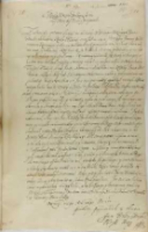 List Jana Firleia podskarbiego koronnego do kr&oacute;la Zygmunta III, Kembło 13.01.1602