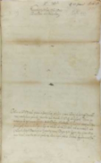 List Stanisława Cikowskiego podkomorzego krakowskiego do króla Zygmunta III, Kraków 25.01.1602