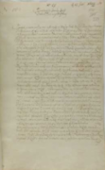 List Jana Firleia do króla Zygmunta III, Markuszów 29.07.1602