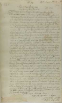 List Jana Firleia podskarbiego koronnego do króla, Dębica 16.08.1602