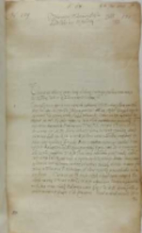 List Stanisława Kosa do króla Zygmunta III, obóz pod Białym Kamieniem 06.09.1602
