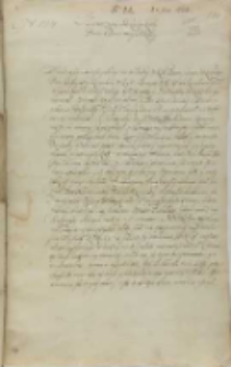 List Jana Firleia do króla Zygmunta III, Lublin 25.11.1602