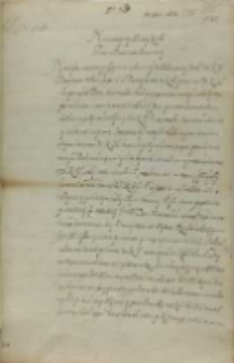 List Jana Firleia podskarbiego koronnego do króla Zygmunta III, Dąbrowica 20.12.1602