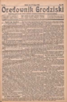 Orędownik Grodziski: niezależne pismo dla rodzin polskich powiatu grodziskiego i nowotomyskiego : organ centralny dla miast: Grodziska, Opalenicy, Buku, Nowego Tomyśla, Zbaszynia i Lw&oacute;wka 1926.02.27 R.8 Nr17
