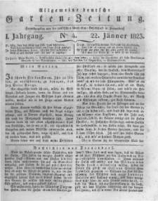 Allgemeine deutsche Garten-Zeitung. 1823.01.22 No.4