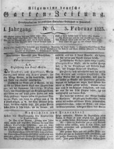 Allgemeine deutsche Garten-Zeitung. 1823.02.05 No.6