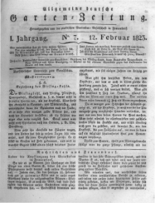 Allgemeine deutsche Garten-Zeitung. 1823.02.12 No.7