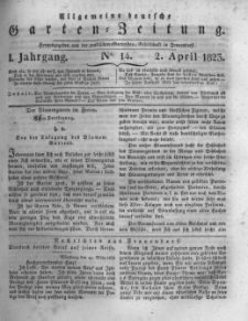 Allgemeine deutsche Garten-Zeitung. 1823.04.02 No.14