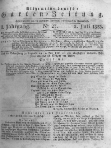 Allgemeine deutsche Garten-Zeitung. 1823.07.02 No.27