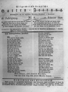 Allgemeine deutsche Garten-Zeitung. 1824.02.11 No.7