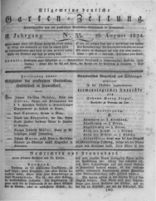 Allgemeine deutsche Garten-Zeitung. 1824.08.26 No.35