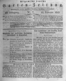 Allgemeine deutsche Garten-Zeitung. 1825.02.12 No.7