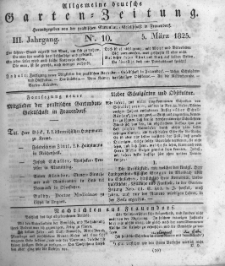 Allgemeine deutsche Garten-Zeitung. 1825.03.05 No.10