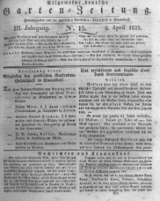 Allgemeine deutsche Garten-Zeitung. 1825.04.09 No.15