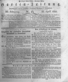 Allgemeine deutsche Garten-Zeitung. 1825.04.16 No.16