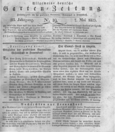 Allgemeine deutsche Garten-Zeitung. 1825.05.07 No.19