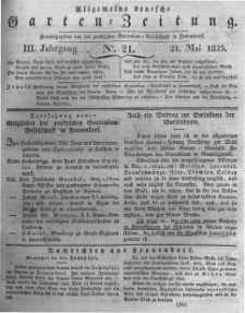 Allgemeine deutsche Garten-Zeitung. 1825.05.21 No.21