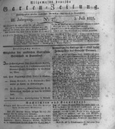 Allgemeine deutsche Garten-Zeitung. 1825.07.02 No.27