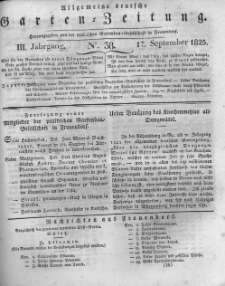 Allgemeine deutsche Garten-Zeitung. 1825.09.17 No.38