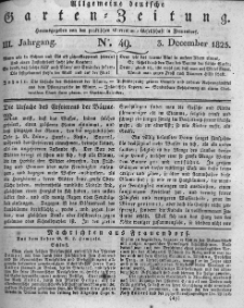 Allgemeine deutsche Garten-Zeitung. 1825.12.03 No.49