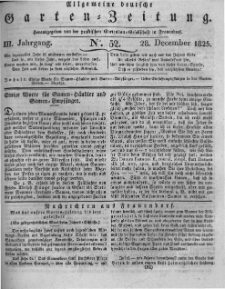 Allgemeine deutsche Garten-Zeitung. 1825.12.28 No.52