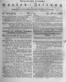 Allgemeine deutsche Garten-Zeitung. 1826.01.21 No.4