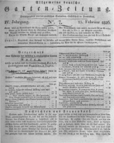 Allgemeine deutsche Garten-Zeitung. 1826.02.15 No.7