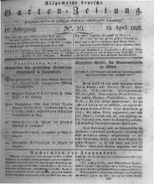 Allgemeine deutsche Garten-Zeitung. 1826.04.19 No.16