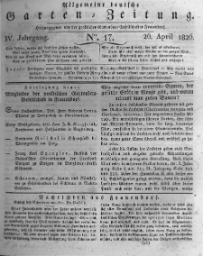 Allgemeine deutsche Garten-Zeitung. 1826.04.26 No.17