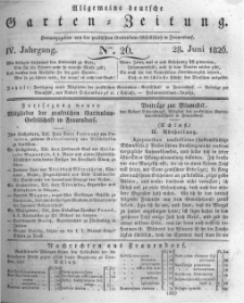 Allgemeine deutsche Garten-Zeitung. 1826.06.28 No.26