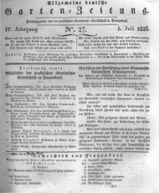 Allgemeine deutsche Garten-Zeitung. 1826.07.05 No.27