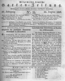 Allgemeine deutsche Garten-Zeitung. 1826.08.30 No.35