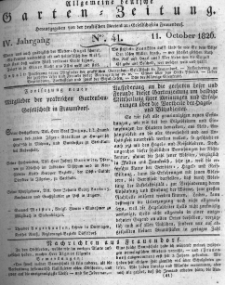 Allgemeine deutsche Garten-Zeitung. 1826.10.11 No.41