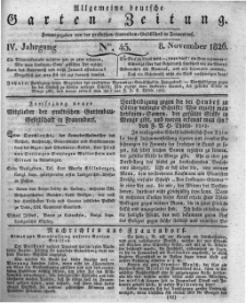 Allgemeine deutsche Garten-Zeitung. 1826.11.08 No.45