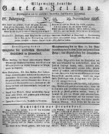 Allgemeine deutsche Garten-Zeitung. 1826.11.29 No.48